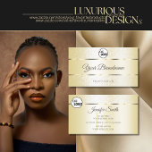 Carte De Visite Pastel Cream Golden Sparkle Parties scintillant Lo