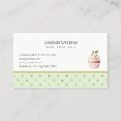 Carte De Visite Pastel Cupcake Sweet Traitements Boulangerie Aquar (Dos)