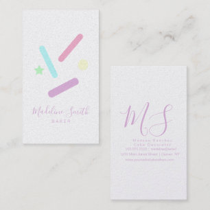 Carte de visite pastel de la boulangerie Sprinkles