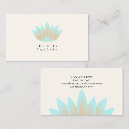 Carte de visite - pastel de Lotus (Devant / Derrière)