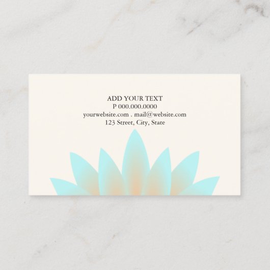 Carte de visite - pastel de Lotus (Dos)