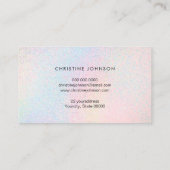 Carte De Visite pastel délicat effet irisé FAUX (Dos)