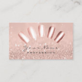 Carte De Visite Pastel et paillettes, teinte rosée et dorée pour c (Devant)