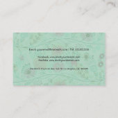 Carte De Visite Pastel Fleurs Rétro Simple À Main Tirées (Dos)