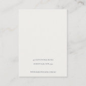 Carte De Visite Pastel Floral Blue Rust Script Porteur Collier (Dos)