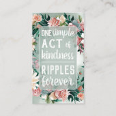 Carte De Visite Pastel Floral Pay it Forward Random Act Kindness (Devant)