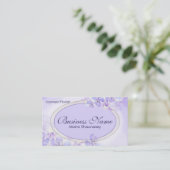 Carte De Visite Pastel Floral Violet (Debout devant)