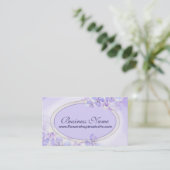 Carte De Visite Pastel Floral Violet (Debout devant)
