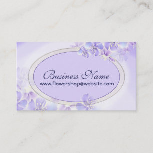Carte De Visite Pastel Floral Violet