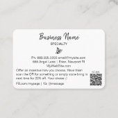 Carte De Visite *~* Pastel Girly Abstrait Ombre Peach Logo Code QR (Dos)
