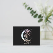 Carte De Visite Pastel Goth Moon Flower Witchy (Debout devant)