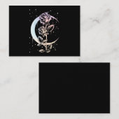 Carte De Visite Pastel Goth Moon Flower Witchy (Devant / Derrière)