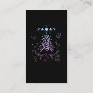 Carte De Visite Pastel Goth Moon Insect Gothique Wicca Crescent Be