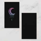 Carte De Visite Pastel Goth Moon Kawaii Croissant esthétique (Devant / Derrière)