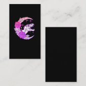 Carte De Visite Pastel Goth Moon Kawaii Trex Crescent Fleurs (Devant / Derrière)