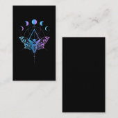 Carte De Visite Pastel Goth Moon Moth Croissant Géométrie (Devant / Derrière)