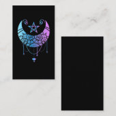 Carte De Visite Pastel Goth Moon Satan Crescent Witchy (Devant / Derrière)