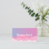 Carte De Visite Pastel Gradient Business Card with Clouds | Custom (Debout devant)
