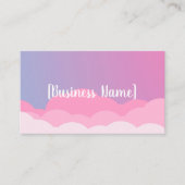 Carte De Visite Pastel Gradient Business Card with Clouds | Custom (Devant)