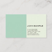 Carte De Visite Pastel Green Élégant Moderne Professionnel Simple (Dos)