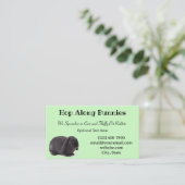 Carte De Visite Pastel Green Mini Lop Bunny Rabbit éleveur (Debout devant)