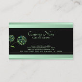 Carte De Visite Pastel Green Stripe (Dos)