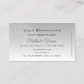 Carte De Visite Pastel Grey Gradié Palm Leaf Monogramme Simplement (Dos)