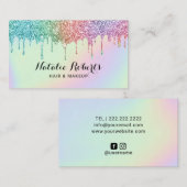 Carte De Visite Pastel Holographic Parties scintillant Drivers Bea (Devant / Derrière)