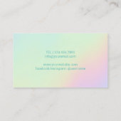 Carte De Visite Pastel Holographic Yoga Instructor Tree Logo (Dos)