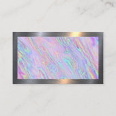 Carte De Visite Pastel Holographique Iridescgraphique | Bordure mé (Dos)