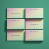 Carte De Visite Pastel Holographique moderne Esthétique