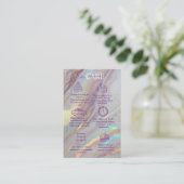 Carte De Visite Pastel Iridescent Marble Cake Care  (Debout devant)