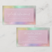Carte De Visite Pastel Iridescente Huile Eyelash Extensions Lashes (Devant / Derrière)