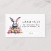 Carte De Visite Pastel Lapin de Pâques et Raffin de couche d'oeufs (Devant)