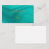 Carte De Visite Pastel Light Turquoise Abstrait (Devant / Derrière)