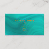 Carte De Visite Pastel Light Turquoise Abstrait (Devant)