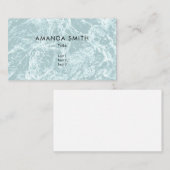 Carte De Visite Pastel Light Turquoise Abstrait (Devant / Derrière)
