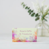 Carte De Visite Pastel Lilies Moderne (Debout devant)