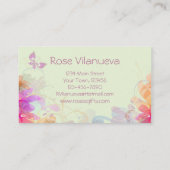 Carte De Visite Pastel Lilies Moderne (Dos)