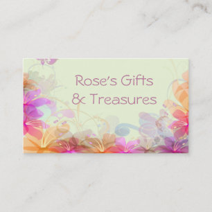 Carte De Visite Pastel Lilies Moderne