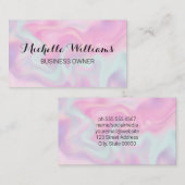Carte De Visite Pastel Liquid Arrière - plan (Devant / Derrière)