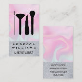 Carte De Visite Pastel Liquid Arrière - plan | Jeu de maquillage d (Devant / Derrière)