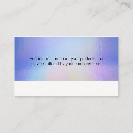 Carte De Visite Pastel Liquify Foil Texture (Dos)