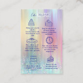 Carte De Visite Pastel Luxe Gradient Cake Care (Devant)