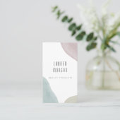 Carte de visite pastel moderne aquarelle (Debout devant)