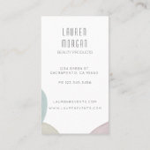 Carte de visite pastel moderne aquarelle (Dos)