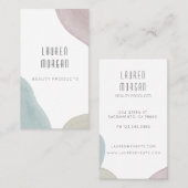 Carte de visite pastel moderne aquarelle (Devant / Derrière)