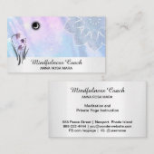 Carte De Visite *~* Pastel Moon Lacey Mandala Foil Floral (Devant / Derrière)