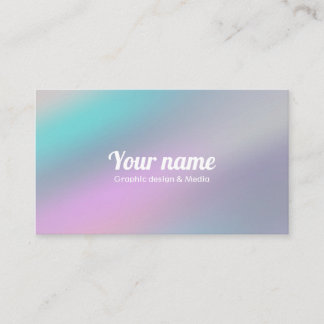Carte De Visite Pastel olographe moderne d'arc-en-ciel de style