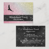 Carte De Visite *~* Pastel Ombre Aigle de méditation de la Parties (Devant / Derrière)